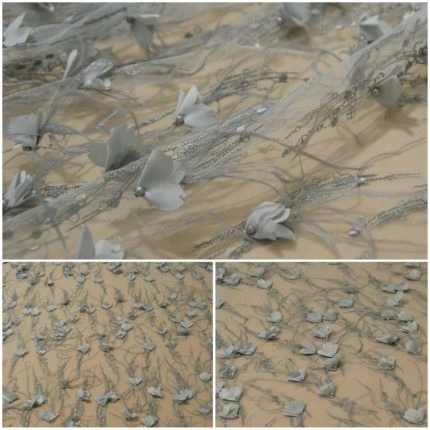 Мереживо MX325 сіре, м