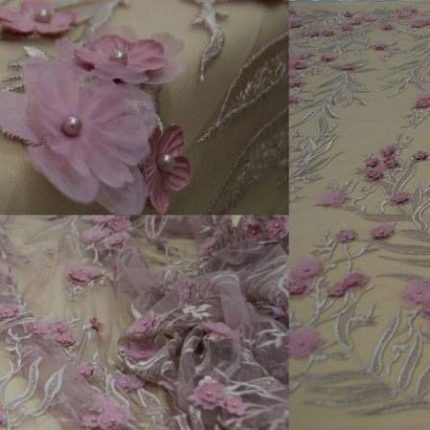 Мереживо MX111 брудно-рожевий, м