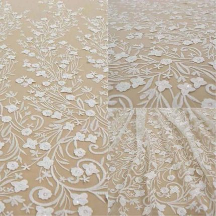 Мереживо 1227R молочні, м