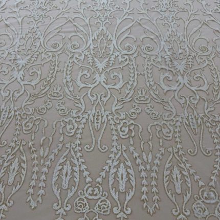 Мереживо напилення-Перлі B168 ivory+gold, м