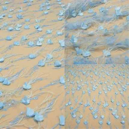 Мереживо MX325 блакитне, м