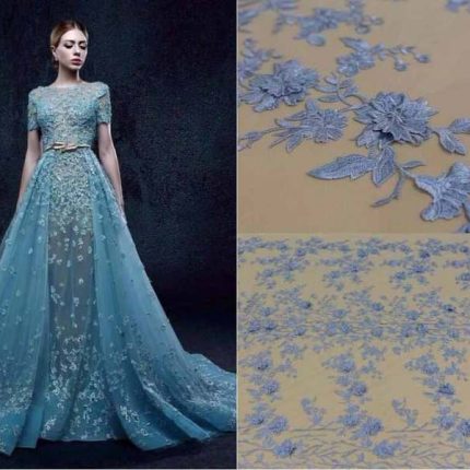 Мереживо MX006 блакитний, м